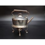 A Victorian Scottish silver kettle on stand by Hamilton & Inches, Edinburgh 1886, 18cm high, gross