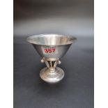 A Georg Jensen 17A silver pedestal bowl, designed by Johan Rohde 1912, import mark London 1931, 11.