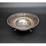 A silver pierced circular fruit bowl,  by James Dixon & Sons Ltd, Sheffield 1901, 20cm diameter,