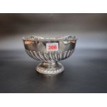 A Victorian silver footed fruit bowl, having gadroon decoration, by Atkin Brothers, Sheffield