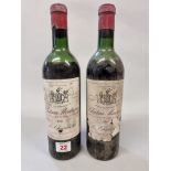 Two 75cl bottles of Chateau Montrose, Saint-Estephe, 1961. (2)