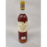 A 75cl bottle of Chateau d'Yquem, 1971, Lur-Saluces.