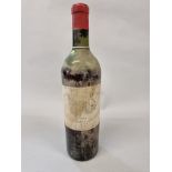 A 75cl bottle of Chateau Margaux 1952.