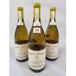 Three 75cl bottles of Chateauneuf du Pape Blanc, 1996, Beaucastel. (3)