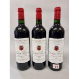 Three 75cl bottles of Chateau Faizeau Vieilles Vignes, 2006, Montagne St Emilion. (3)