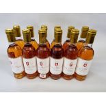 Twelve 37.5cl bottles of Chateau Piot David, 1989, Sauternes. (12)