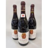 Three 75cl bottles of Chateauneuf du Pape, 1998, Dom du Grand Tinel. (3)