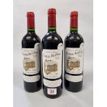 Three 75cl bottles of Chateau Segonzac Vieilles Vignes, 2000, Cotes de Blaye. (3)