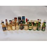 Thirty one 5cl whisky miniatures, (all with good levels). (31)