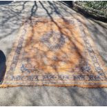 A large Isfahan carpet, having central floral medallion, with floral decoration to central field,