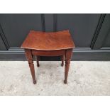 A George IV mahogany stool, with shaped top, 36.5cm wide.