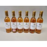 Six 37.5cl bottles of Chateau Liot, 1999, Sauternes. (6)
