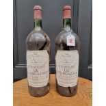 Two 150cl magnum bottles of Chateau De Gourgazaud, Minervois, 1976. (2)