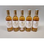 Five 37.5cl bottles of Chateau Coutet, 2005, 1er Sauternes-Barsac. (5)