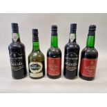 Four bottles of Madeira; together with a 70cl bottle of Croft Amontillado sherry. (5)