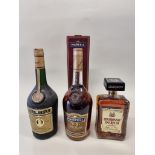 A 1 litre bottle of Martell VSOP Medaillon Liqueur Cognac, in oc; together with another 1 litre