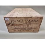A case of twelve 75cl bottles of Chateau Fombrauge, St Emilion, 1983, in owc.