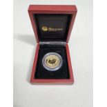 Coins: a Perth Mint '2018 Australia Double Sovereign', 22ct gold proof 50 dollar, numbered 211/