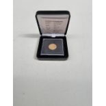 Coins: a Victoria 1901 gold half sovereign, with CoA and box.