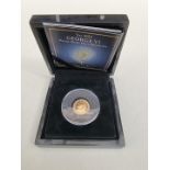 Coins: a George VI 1937 proof gold half sovereign, with CoA, boxed.
