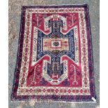 An old Karabakh rug, 198 x 148cm.