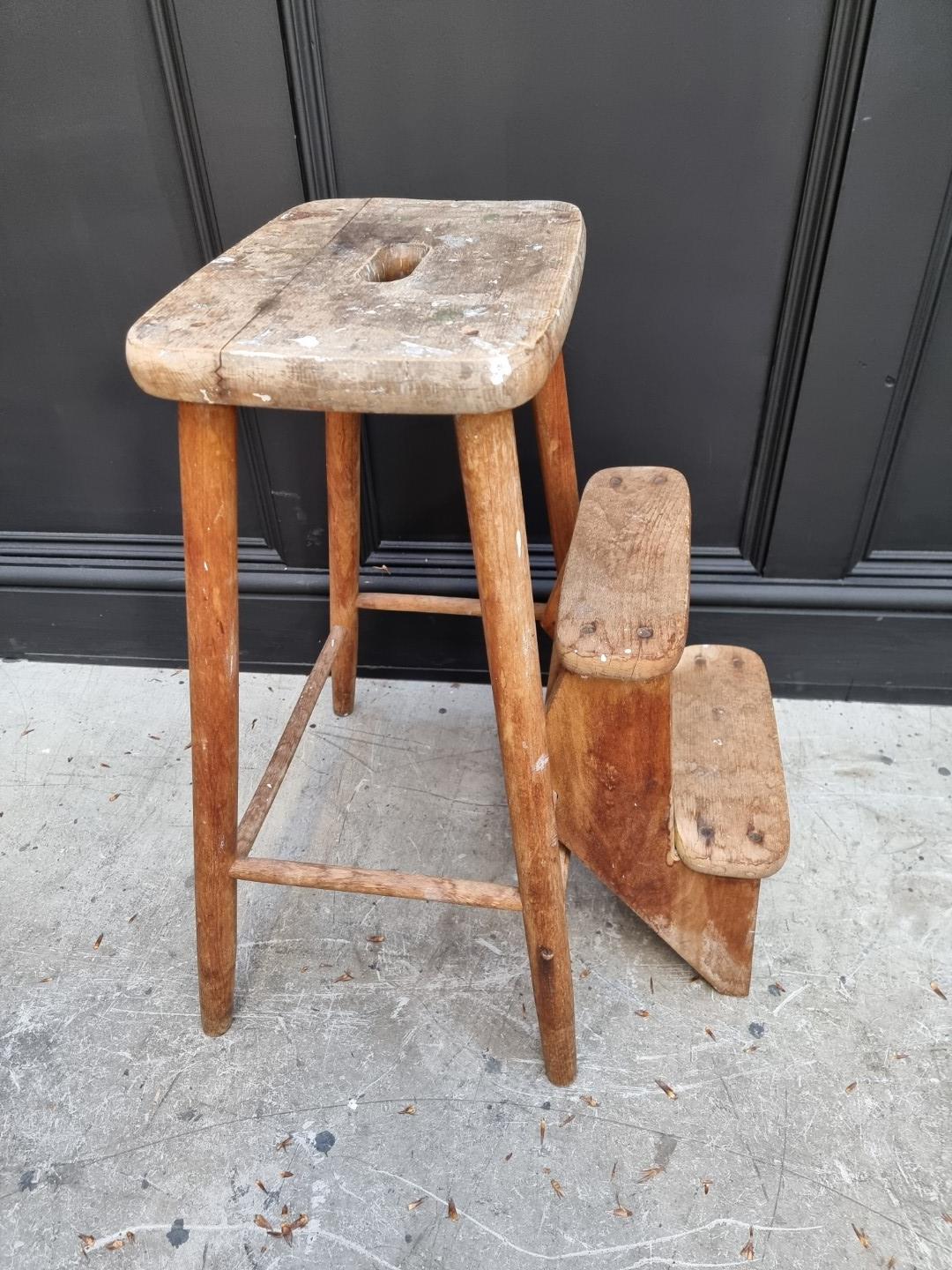A beech metamorphic stool. - Image 4 of 6