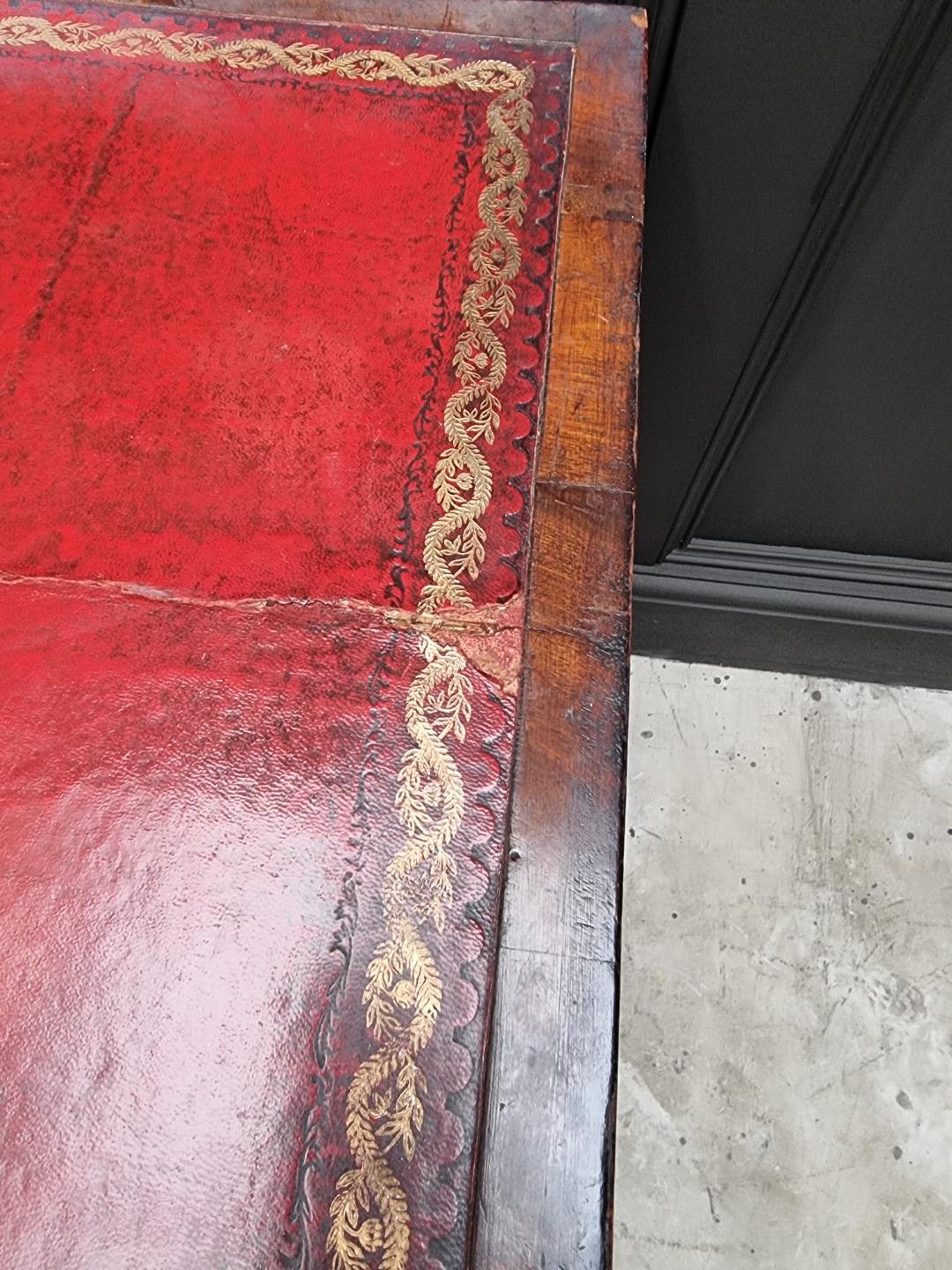 A 19th century mahogany desk, stamped 'M Willson, Great Queen St', 120.5cm wide. - Image 10 of 10