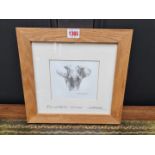 After David Shepherd, 'Elephant', signed to the mount, monochrome print, 12 x 14cm; together with '