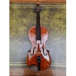 A 19th century continental violin, with 14in two piece back, bearing Antonius Stradovarius label and