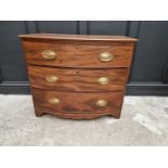 A 19th century mahogany bowfront chest of drawers, 94.5cm wide.