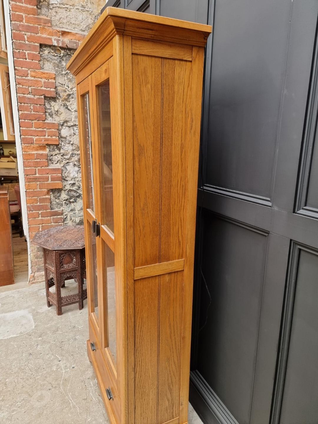 A contemporary oak bookcase, 90cm wide. - Image 3 of 10