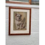 R S Vickers, 'Bonnie', a terrier, pastel, 33 x 24cm.
