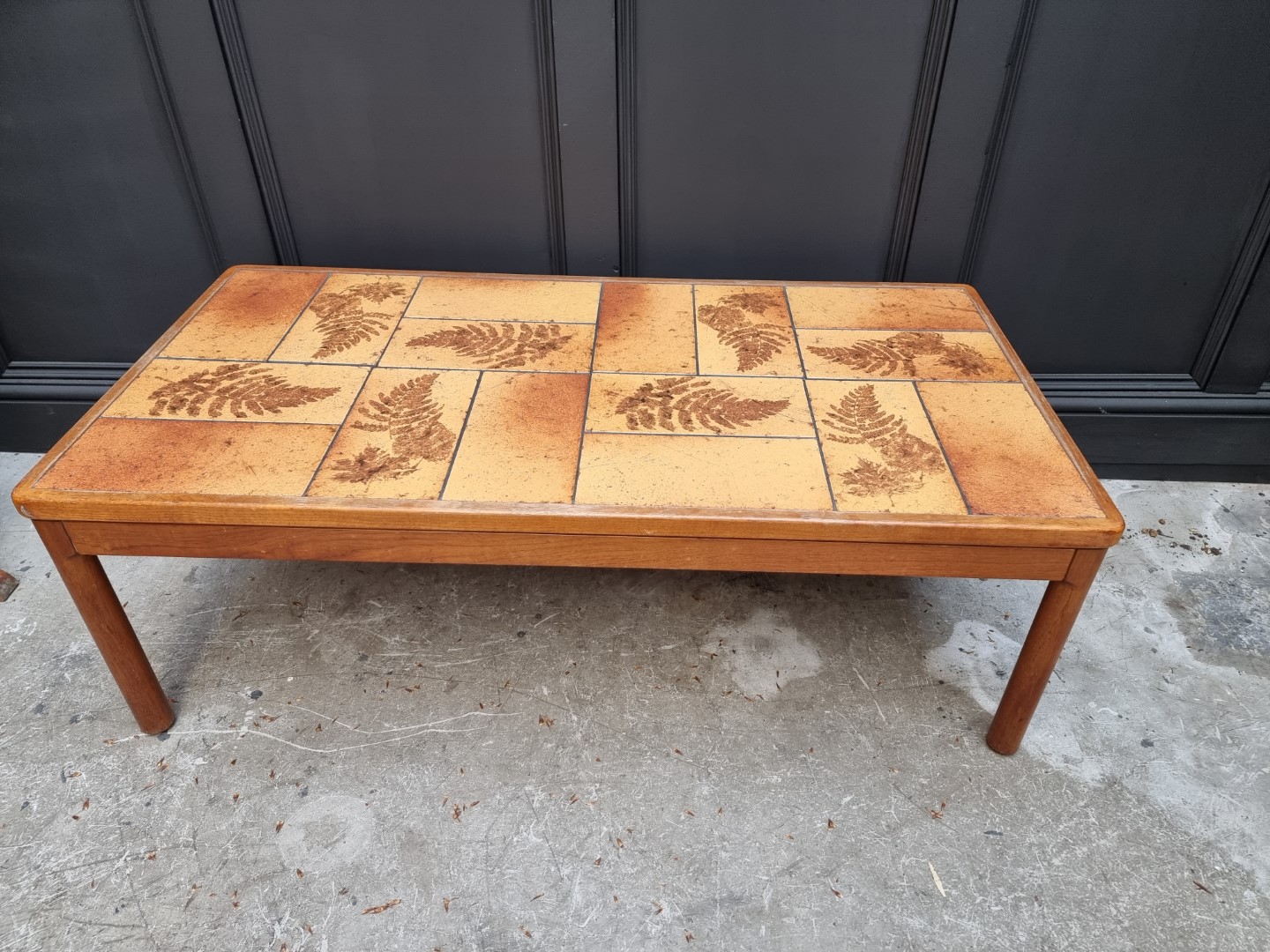 A vintage mid-century Danish teak and tile rectangular low occasional table, by Trioh, 125cm wide. - Image 2 of 5