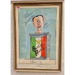 Gerald Scarfe, 'Berlusconi - Italian Joke', signed in pencil, CoA verso, limited edition colour