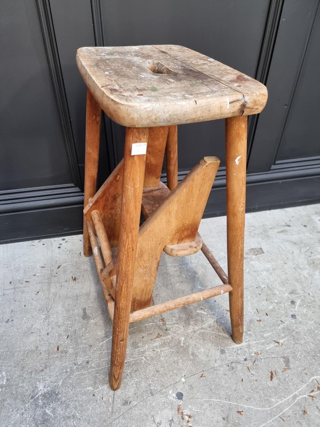 A beech metamorphic stool. - Image 6 of 6