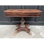 A William IV rosewood pedestal table, 91.5cm wide.