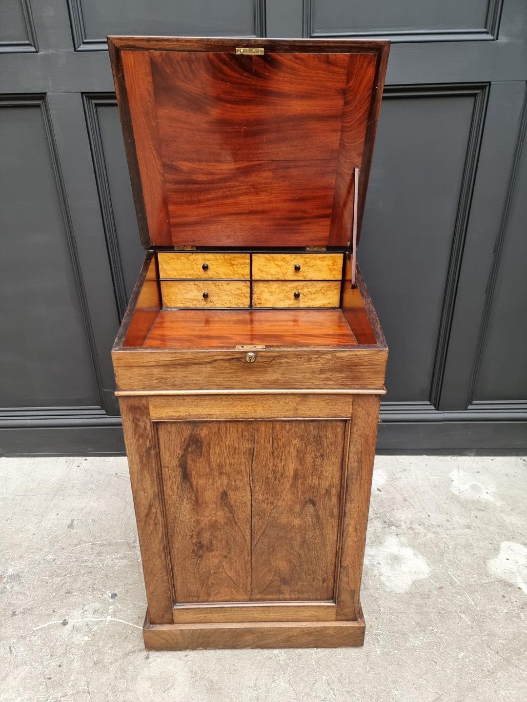 An early 20th century rosewood Davenport, 51cm wide. - Image 4 of 17