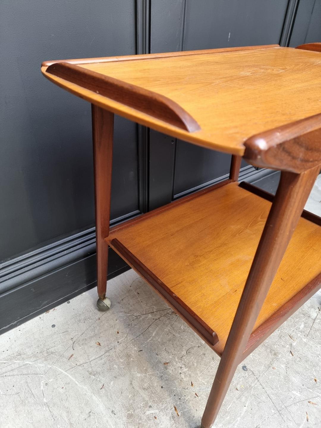 A mid-century teak trolley, 74.5cm wide. - Image 4 of 4