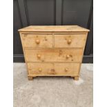 A Victorian pine chest of drawers, 81cm wide.