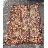 A floral flatweave rug, 226 x 168cm.