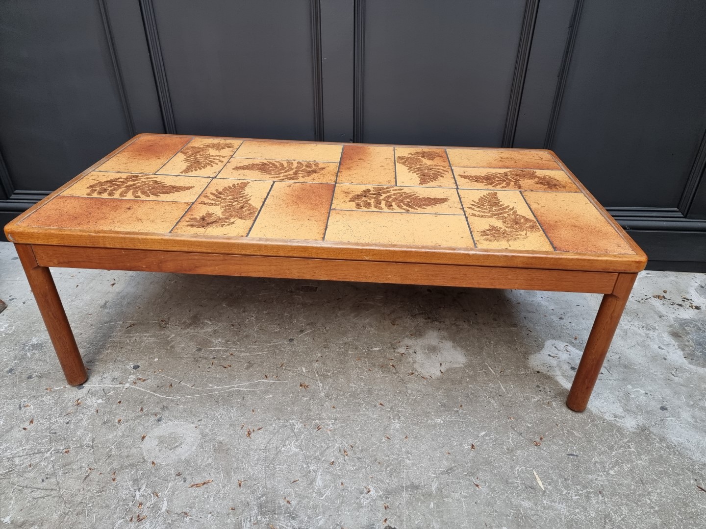 A vintage mid-century Danish teak and tile rectangular low occasional table, by Trioh, 125cm wide. - Image 3 of 5