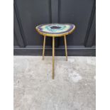 A Heinz Hofmann gilt tripod table, 50cm wide.