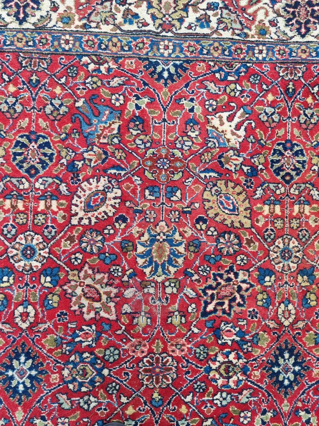 A Persian carpet, having allover floral decoration to central field, with floral borders, 295 x - Image 4 of 6