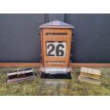 Four vintage desk calendars, largest 26.5cm high.