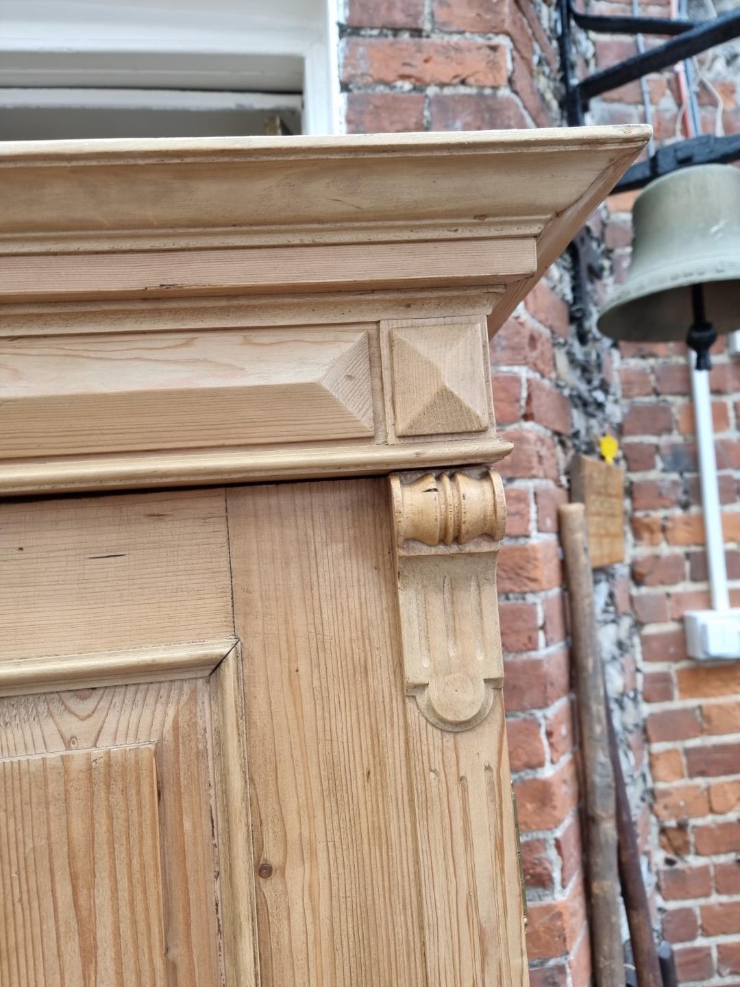 A late 19th century Continental pine armoire, 118cm wide. - Image 3 of 8