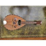 An Italian mandolin, labelled Francesco Perretti, in case.
