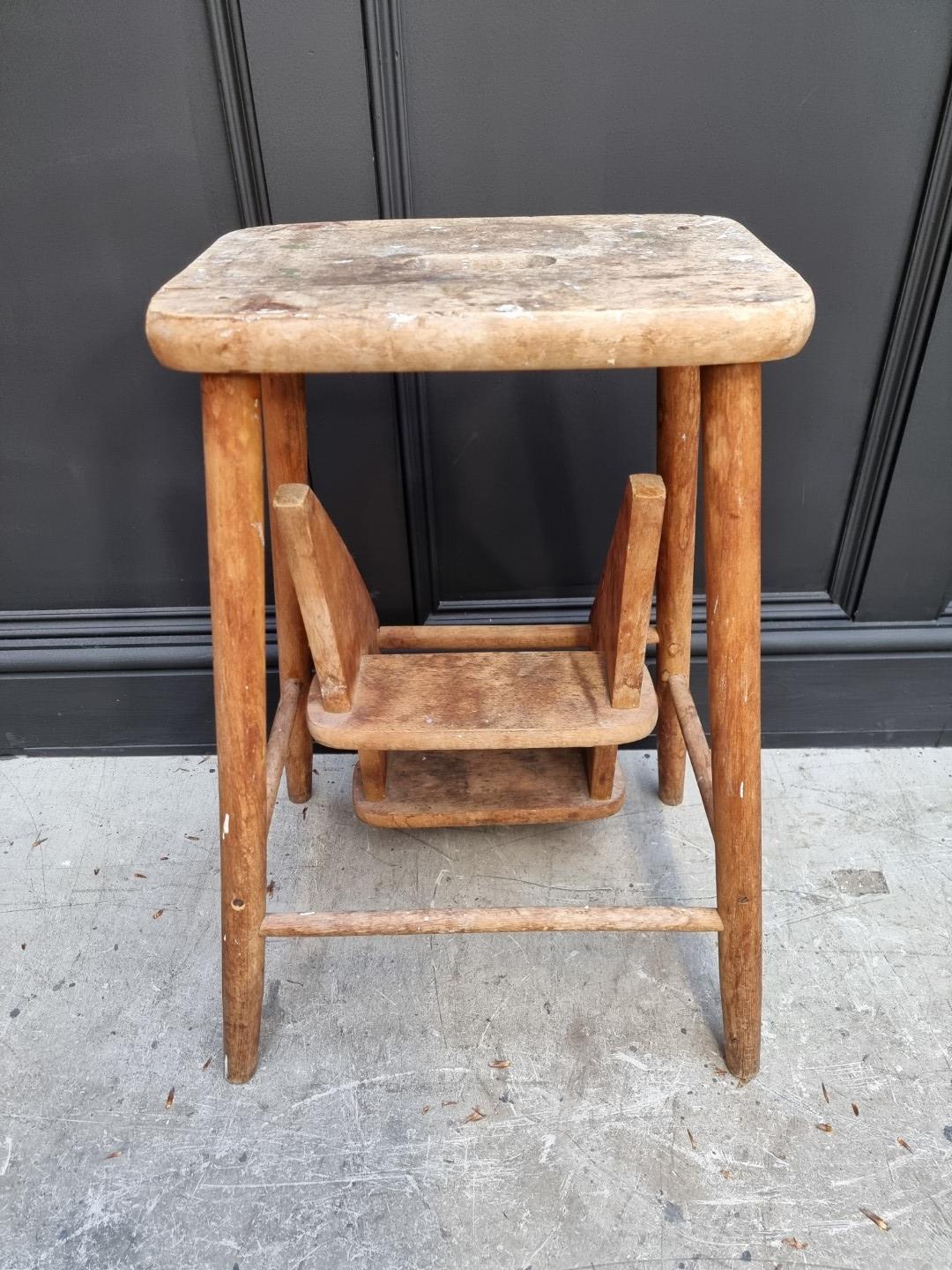 A beech metamorphic stool. - Image 5 of 6