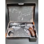 A Gletcher NGT-RF .177 cal Co2 air pistol, with seven cartridges, in original box.