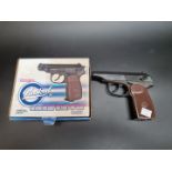 A Baikal Makarov MP-654J .177 cal CO2 air pistol, boxed.