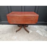 A George IV mahogany pedestal Pembroke table, 108.5cm wide when open.